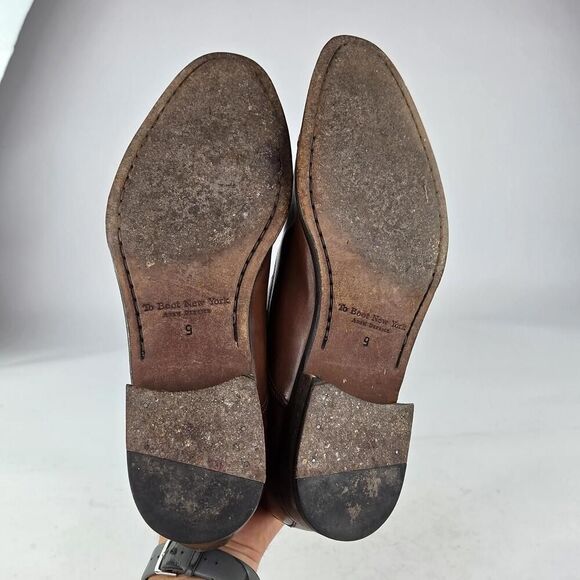 TO BOOT NEW YORK Adam Derrick Aidian Oxfords US 9 Brown Cap Toe Dress Shoes - Picture 7 of 12